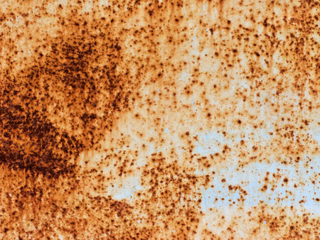 Close up of old gray rusty iron surface