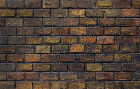 Texture of old dark brick wall surface