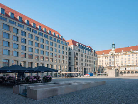 Dresden, Germany - July 26, 2019: Building of Dresdner Bank in Dresdenのeditorial素材