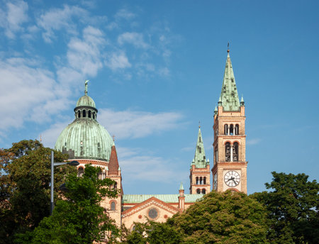 Cupola of Roman Catholic St. Anthony of Padua Church in Vienna, Antonsplatz