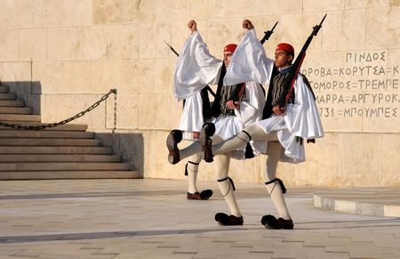 Changing of the Guard at the Parliament Building in Athens, Greece. Taken on the 9th of May, 2010.のeditorial素材