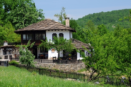 Medieval renovated house in Bozhentsi village in Bulgariaのeditorial素材