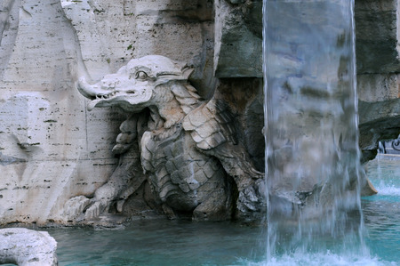 Part of the Fountain of the Four Rivers の写真素材