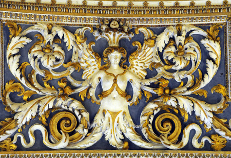 VATICAN - APRIL 29, 2014: Detail of the ceiling in one of the galleries of the Vatican Museumsのeditorial素材