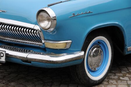 DRYANOVO, BULGARIA - APRIL 13, 2019: Part of Soviet-made GAZ 21 Volga car at Retro Auto Paradeのeditorial素材