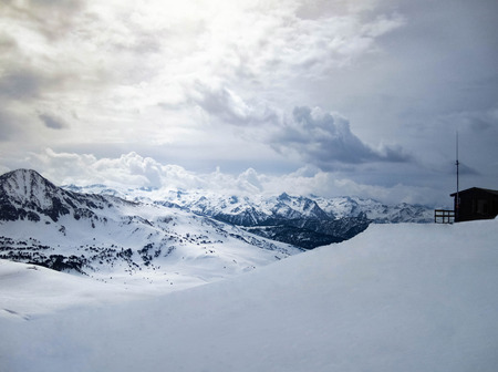 Landscape high snowy mountainsのeditorial素材