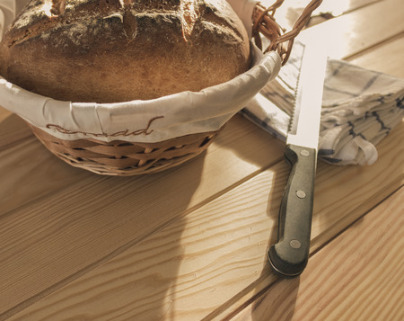 Artisan bread, freshly bakedの写真素材