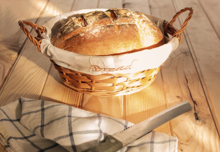 Artisan bread, freshly baked