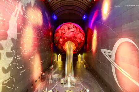 London, UK - July 28, 2016 - The entrance to the Earth Galleries in the Natural History Museumのeditorial素材