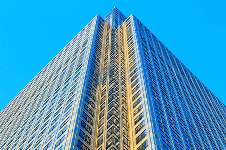 Exterior of One Canada Square in Canary Wharf, financial district in Londonのeditorial素材