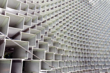 London, UK - October 3, 2016 - The Serpentine Gallery summer pavilion, designed by Danish architects...