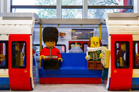 London, UK - November 22, 2016 - London underground built from LEGO bricks, displayed in the world's largest LEGO storeのeditorial素材