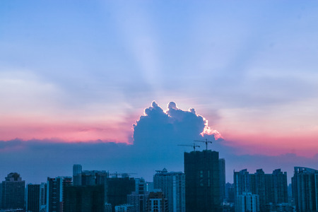 Guangzhou city sunset viewの写真素材