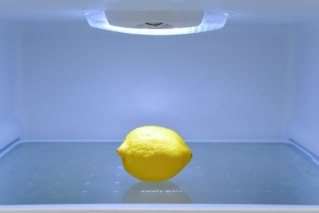 lemon in the fridgeの写真素材