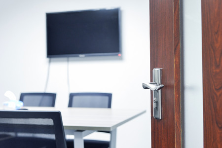 entry to the meeting roomの写真素材