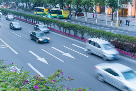 Guangzhou daytime traffic scene