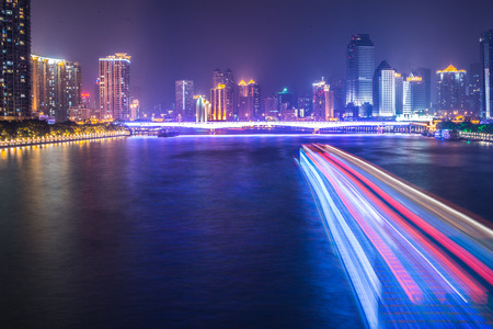 night cruise on Pearl Riverのeditorial素材