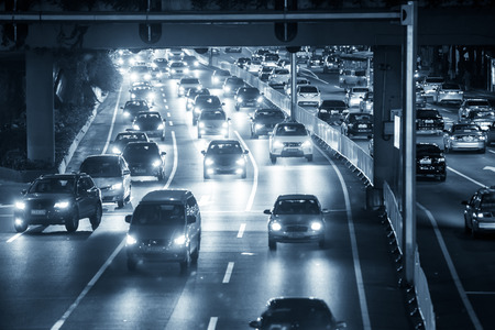 Guangzhou night trafficのeditorial素材