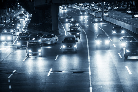 Guangzhou night trafficのeditorial素材