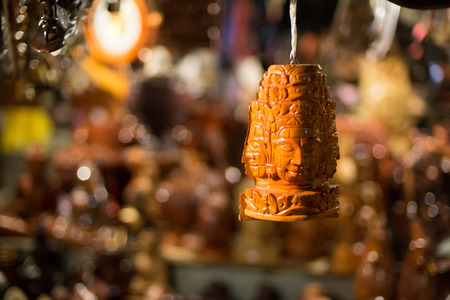 Buddha head hanging decorationの写真素材