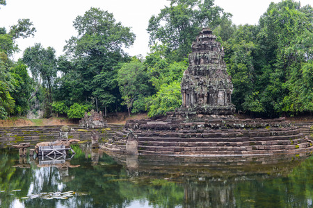 Neak Pean Pond summer viewの写真素材