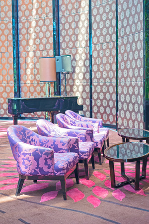 sofa chairs in a barの写真素材