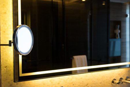 mirror in bathroomの写真素材