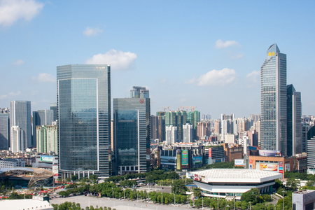 view of the central business area of Guangzhou cityのeditorial素材