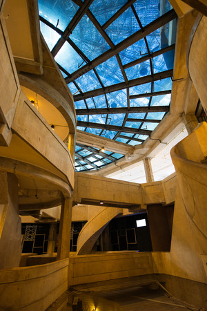 interior structure of an old factory