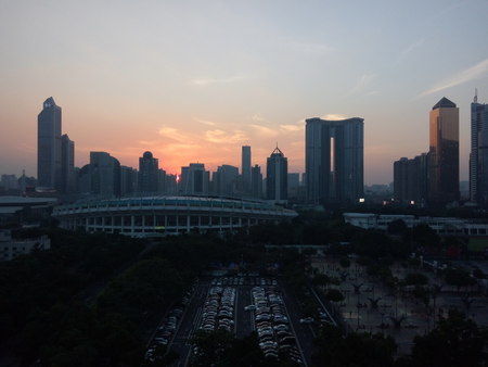 Guangzhou CBD sunsetのeditorial素材