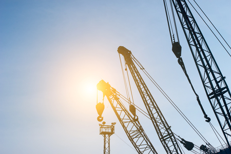 industrial crane machineの写真素材