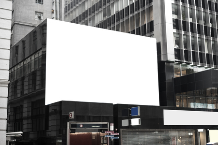 billboard on buildingの写真素材