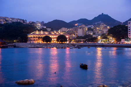 night view of Murray House in Hong Kongのeditorial素材