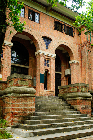 old European style brick buildingのeditorial素材