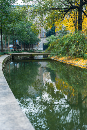 river in autumnのeditorial素材