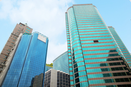 modern office buildings in downtownの写真素材