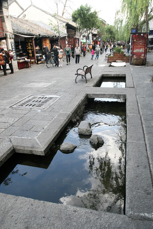 street view of Dali ancient townのeditorial素材