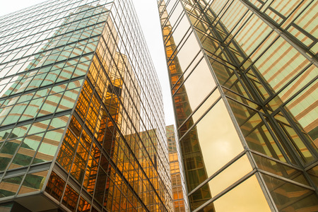 modern office buildings in downtownの写真素材