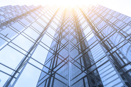 modern office buildings in downtownの写真素材