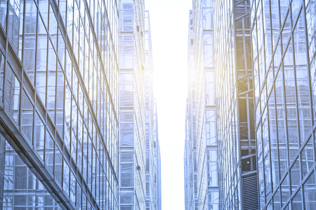 modern office buildings in downtownの写真素材