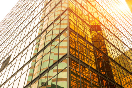 modern office buildings in downtownの写真素材