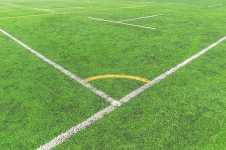 corner of a football courtの写真素材