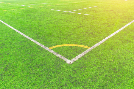 corner of a football courtの写真素材