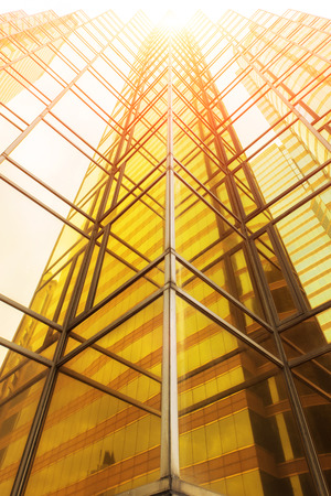 modern office buildings in downtownの写真素材