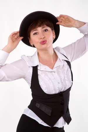 actress in hat の写真素材