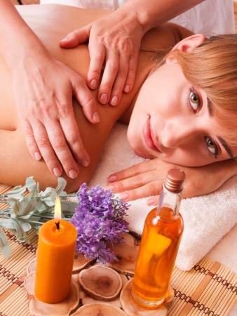 Massage body beatiful women relax in spaの写真素材