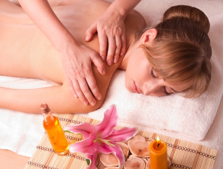 Massage body women in spaの写真素材