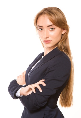 business woman with arms crossedの写真素材