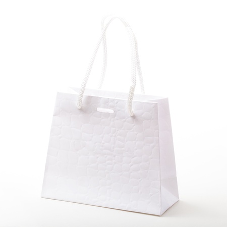  Paper bagcloseup  on white backgroundの写真素材
