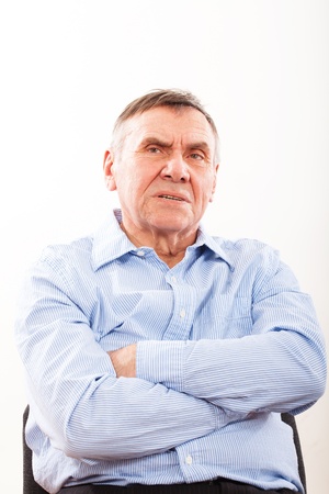 portrait of elderly man  smilingの写真素材
